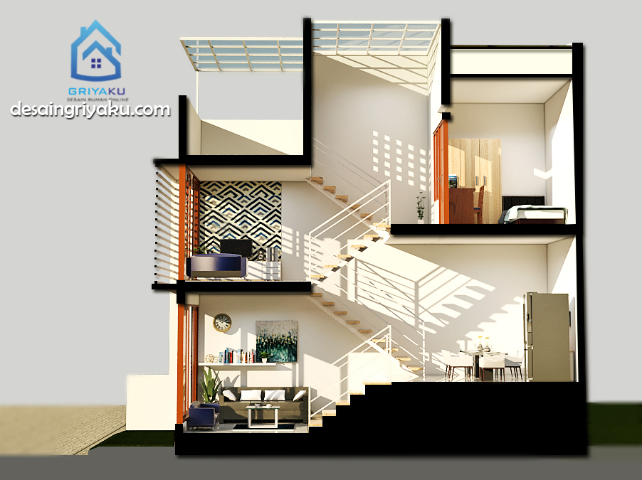 Desain Rumah Split Level 8×12 Desain Rumah Split Level 8×12