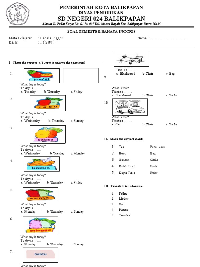 Soal Uas Bahasa Inggris Kelas 8 Semester 2 Pdf