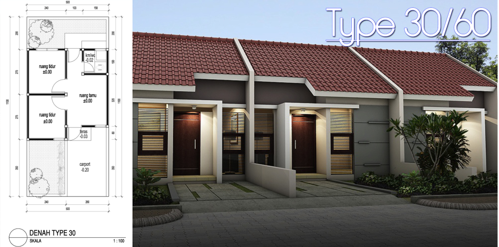 Desain Taman Rumah Type 30 60