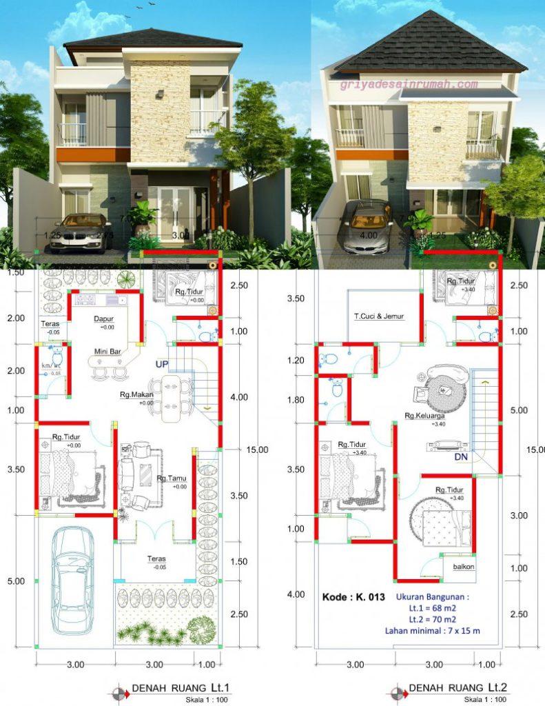 Desain Rumah 7×15 1 Lantai Desain Rumah 7×15 1 Lantai