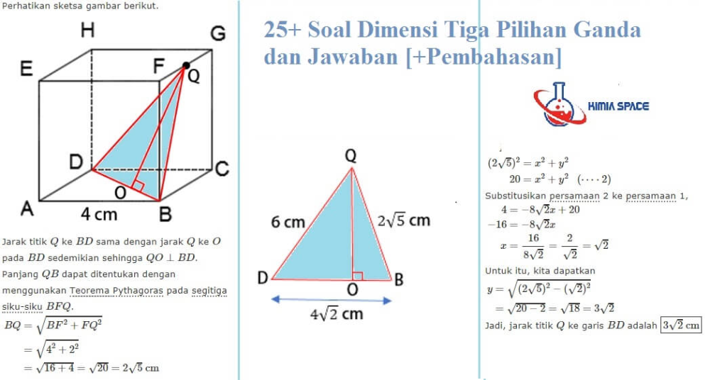 Soal Dimensi Tiga Kelas 12