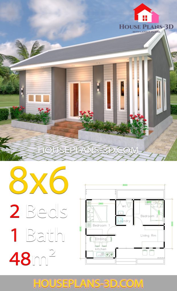Desain Rumah Ukuran 8×6 Meter