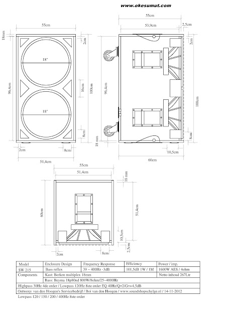 Box Speaker 18 Inch Double
