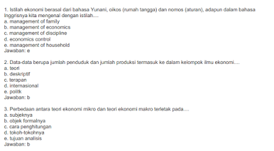 Soal Ekonomi Kls 11 Semester 2