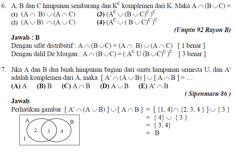 Contoh Soal Himpunan