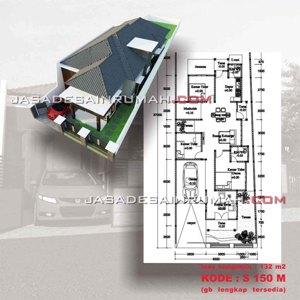 Desain Rumah Model Memanjang