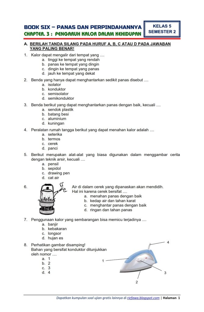 Soal Kelas 2 Tema 5