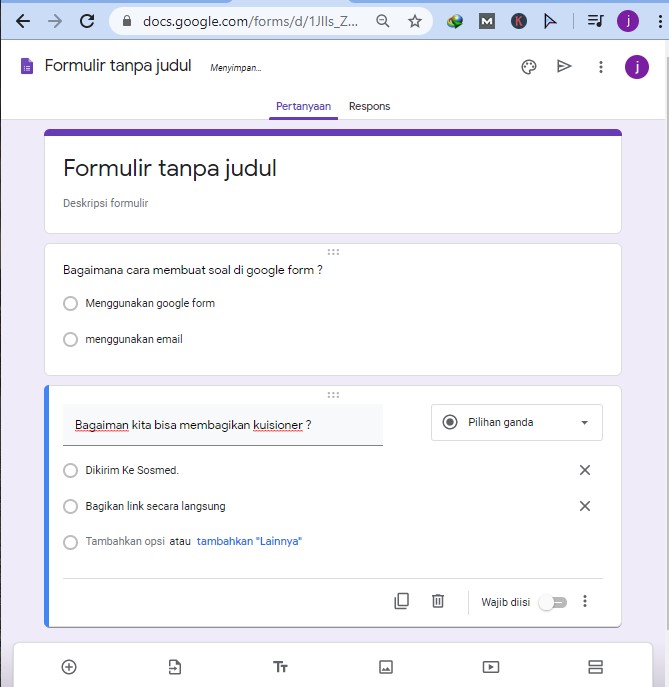 Cara Membuat Soal Di Google Form