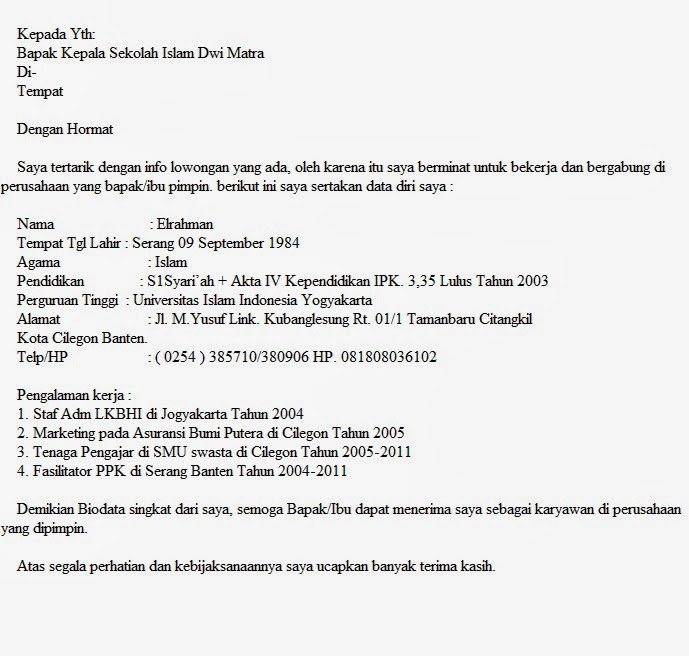 Contoh Surat Bisnis Yang Salah