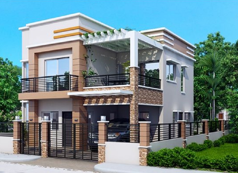 Desain Balkon Rumah 2 Lantai