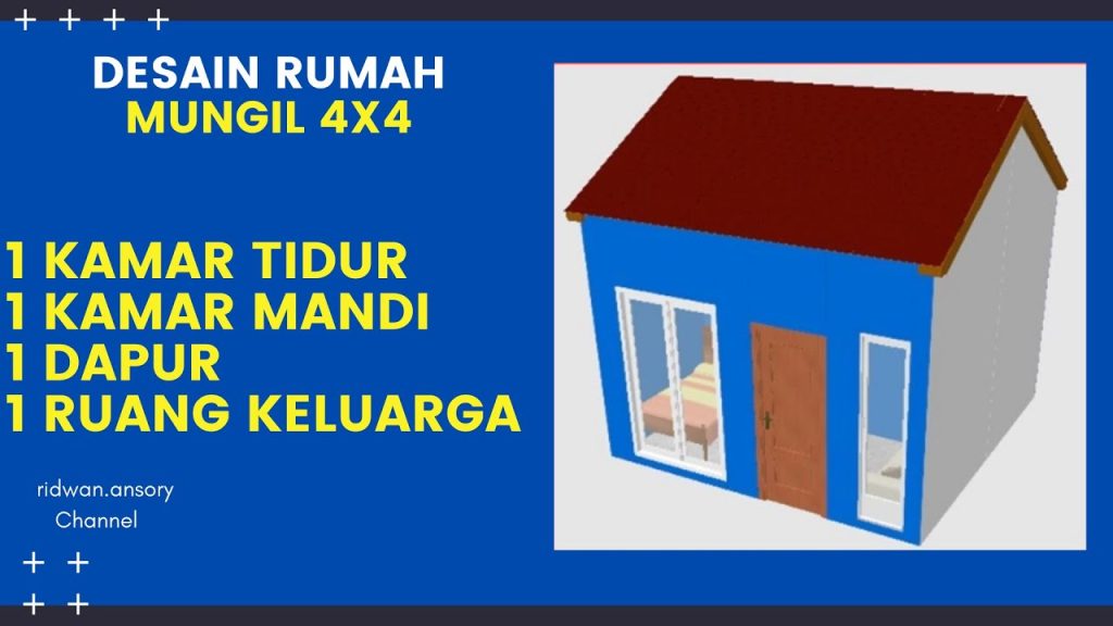 Desain Rumah 4×4 Meter 2 Lantai