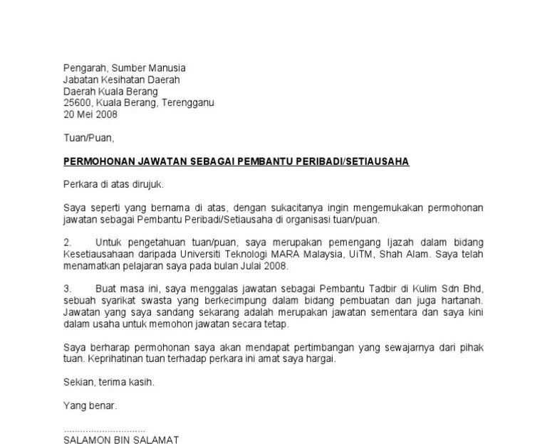 Contoh Surat Bisnis Pesanan Contoh Surat Bisnis Pesanan